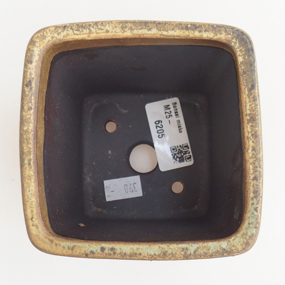 Ceramiczna miska do bonsai 10 x 10 x 12 cm, brązowa