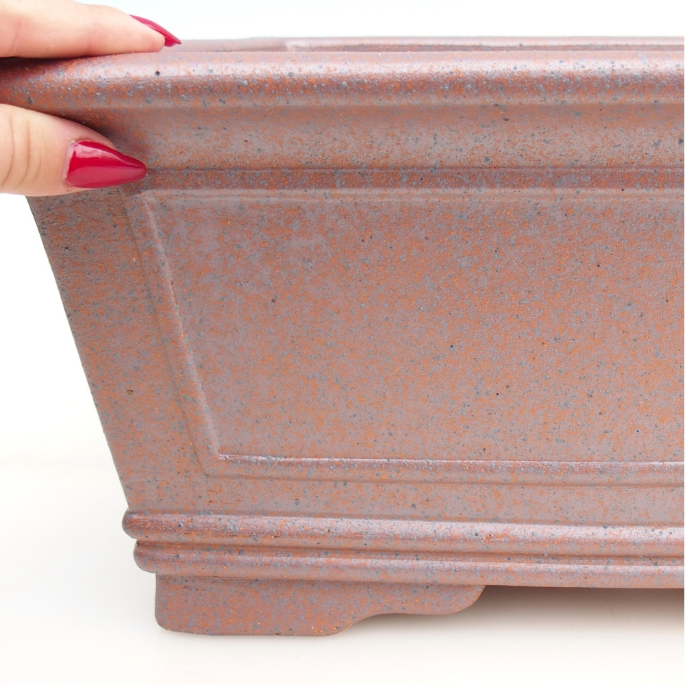 Ceramiczna misa bonsai 42 x 29 x 16 cm, kolor metaliczny - WYŁĄCZNIE ODBIÓR OSOBISTY lub transport paletowy