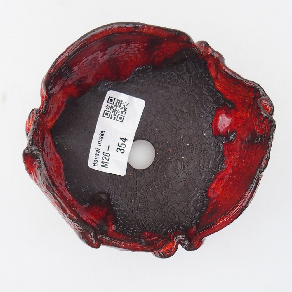 Muszla ceramiczna 10 x 10 x 7 cm, kolor czerwony