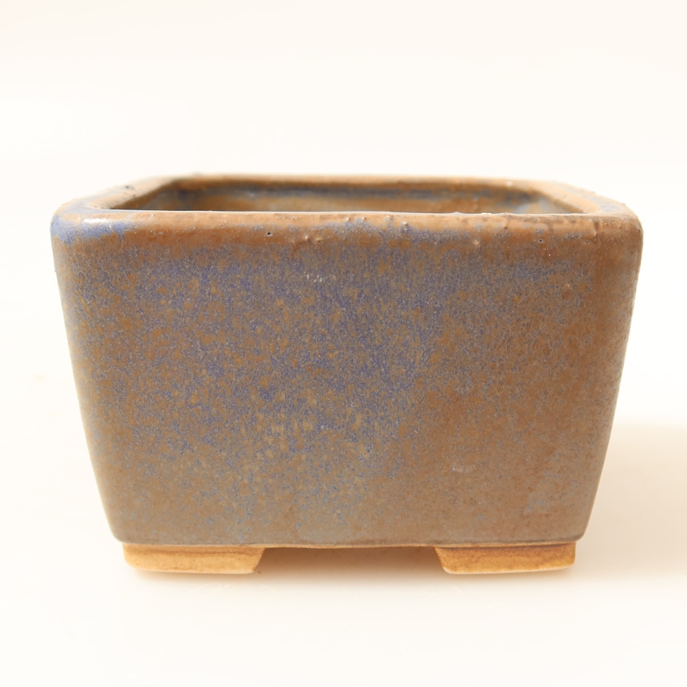 Ceramiczna miska na bonsai 8,5 x 8,5 x 5,5 cm, kolor niebieski