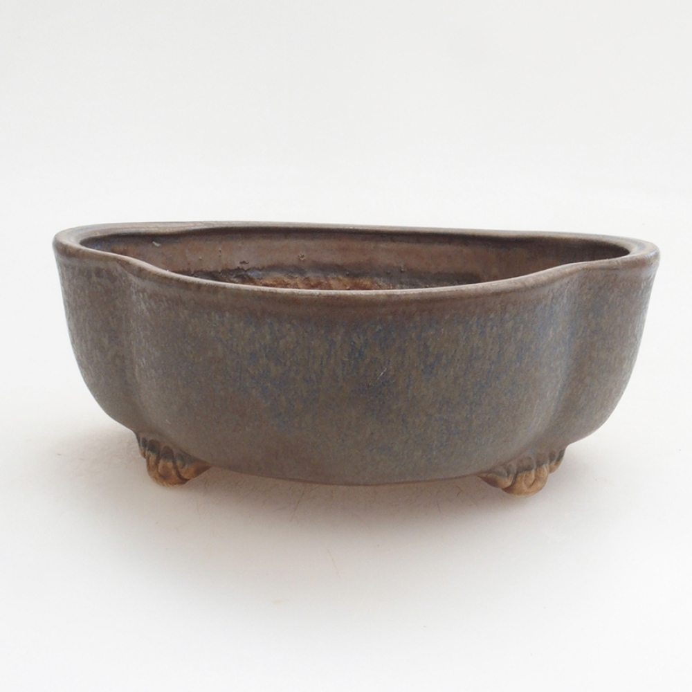Ceramiczna miska do bonsai 13 x 12,5 x 5 cm, kolor niebieski