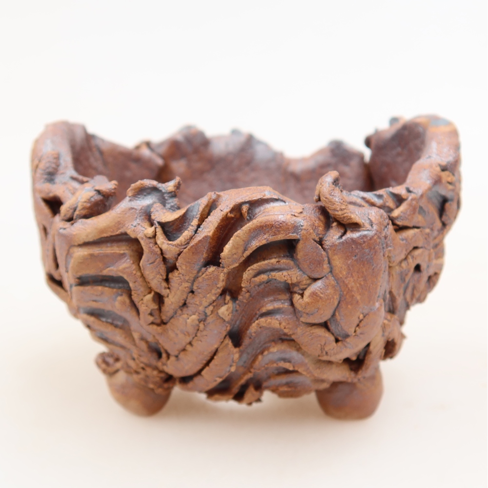 Muszla ceramiczna 9 x 8,5 x 6 cm, kolor brązowy