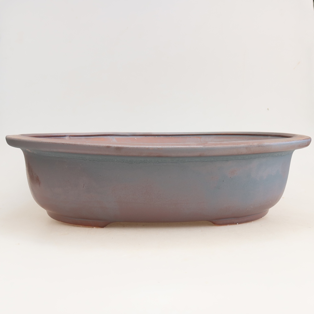 Ceramiczna miska do bonsai 36 x 30 x 9 cm, kolor metaliczny