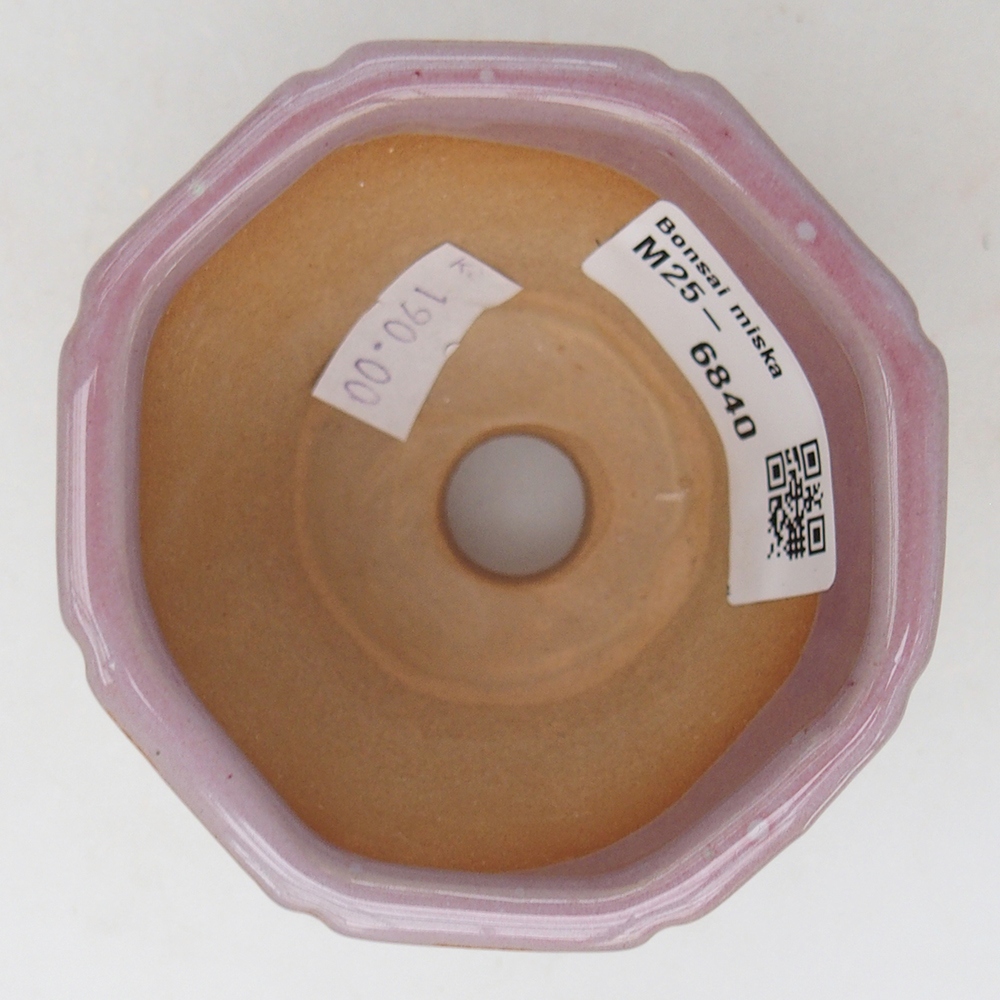 Ceramiczna miska do bonsai 7,5 x 7,5 x 6 cm, różowa