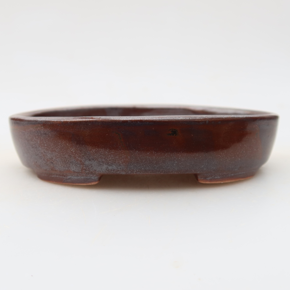 Ceramiczna miska do bonsai 12 x 9,5 x 2,5 cm, brązowa