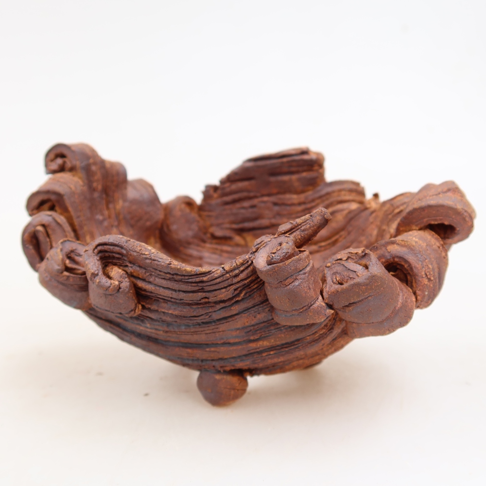 Ceramiczna skorupa  11,5 x 8,5 x 6,5 cm, kolor brązowy
