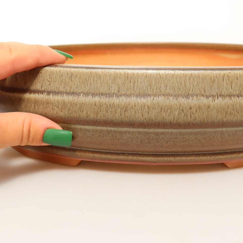 Ceramiczna miska  33 x 33 x 7,5 cm, kolor brązowy
