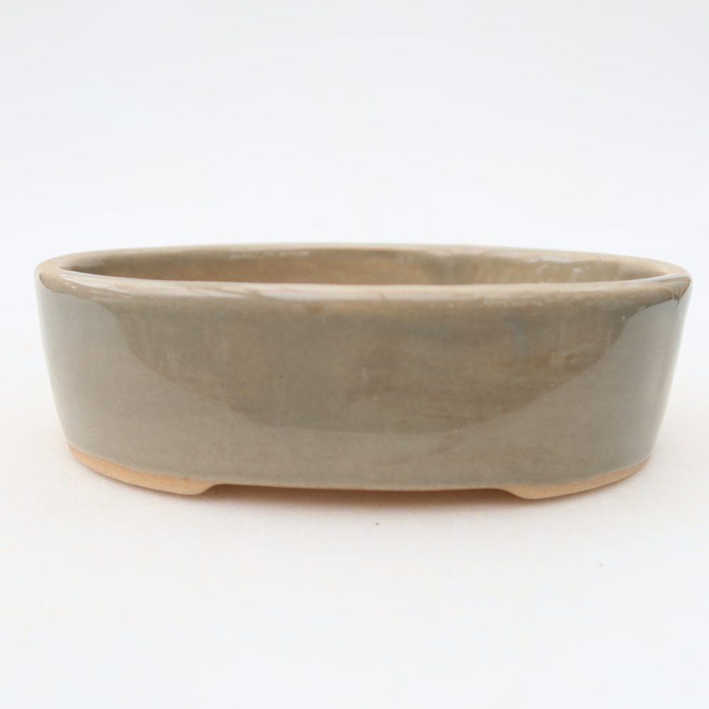 Ceramiczna miseczka do bonsai 13 x 10 x 3,5 cm, kolor szary