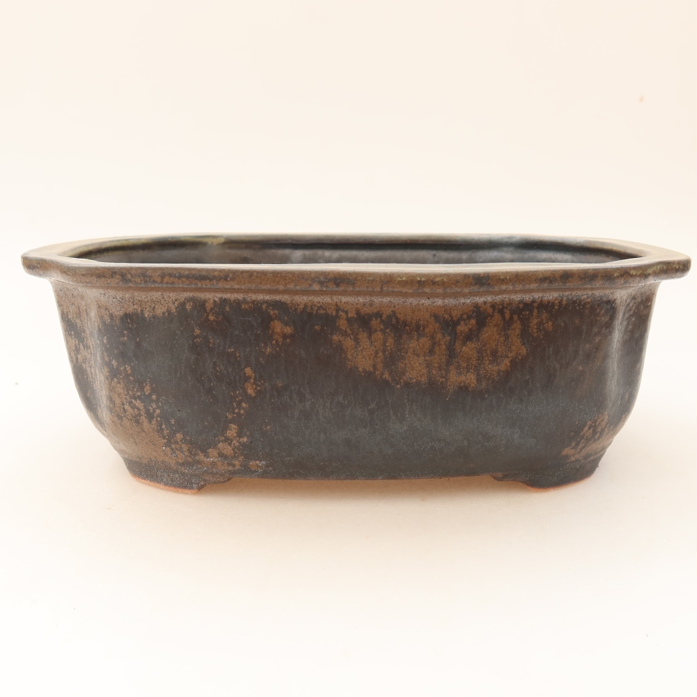 Ceramiczna miska do bonsai 22,5 x 17,5 x 7,5 cm, kolor brązowy