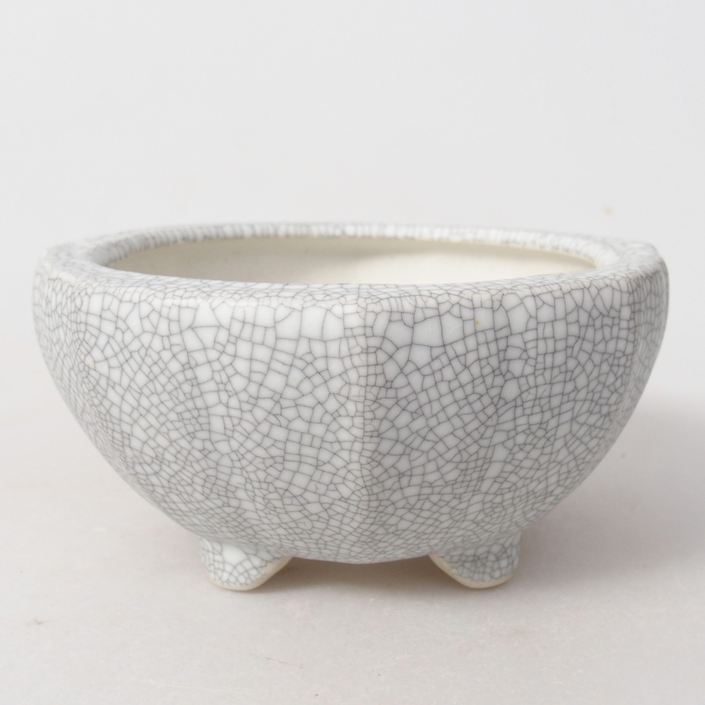 Ceramiczna miska do bonsai 11 x 11 x 5,5 cm, kolor raku