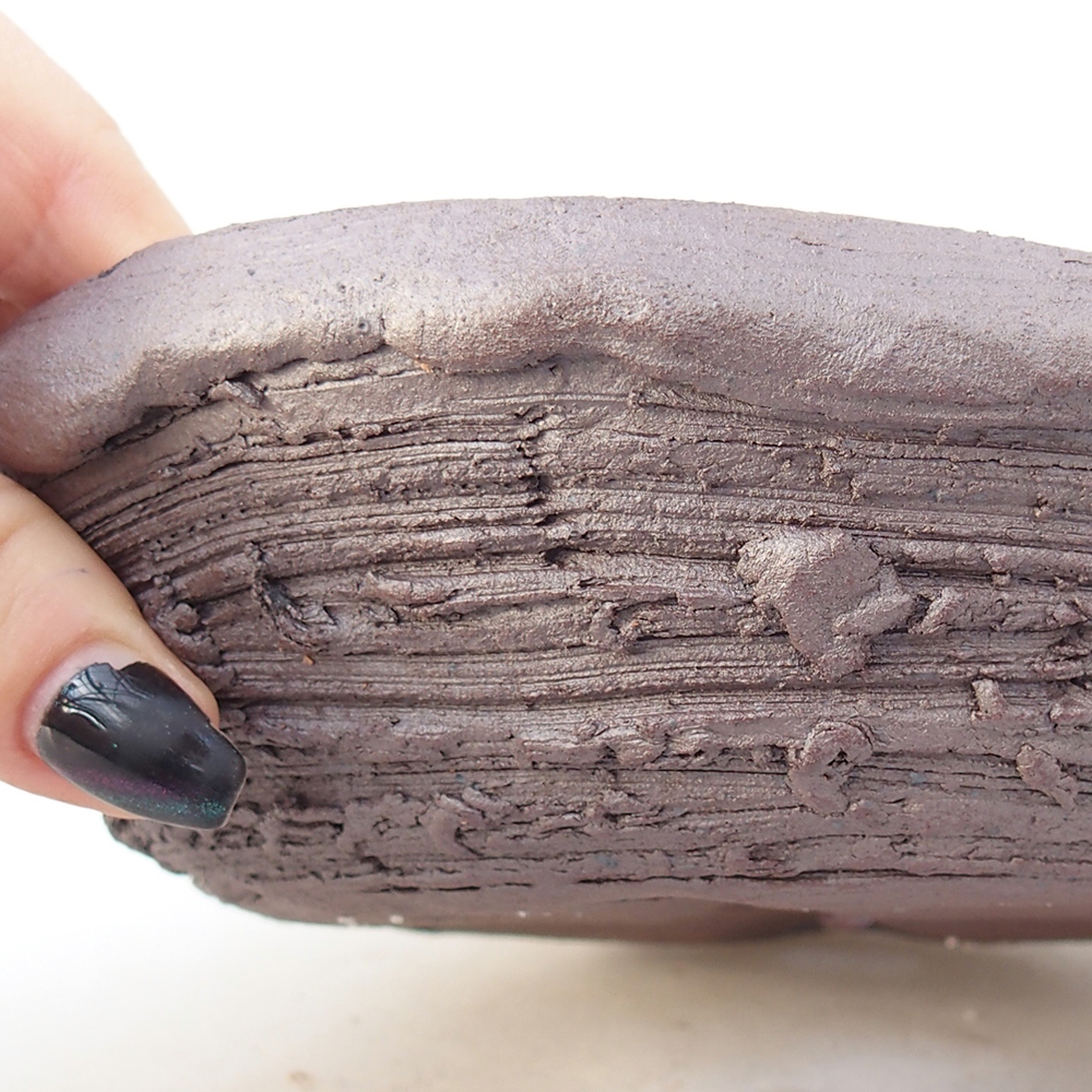 Ceramiczna miska do bonsai 17 x 17 x 5,5 cm, kolor metaliczny