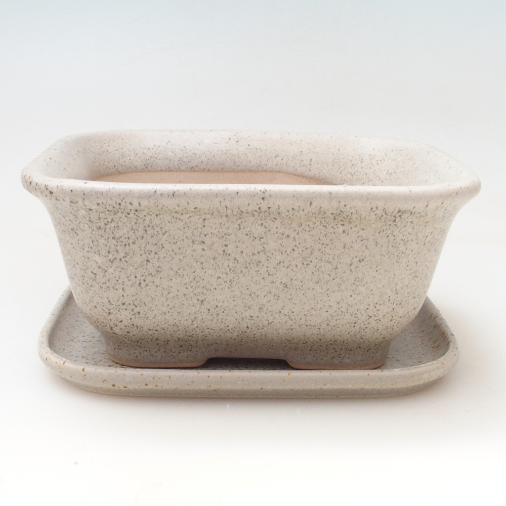 Bonsai bowl + spodek H01 - 12x9x5 cm