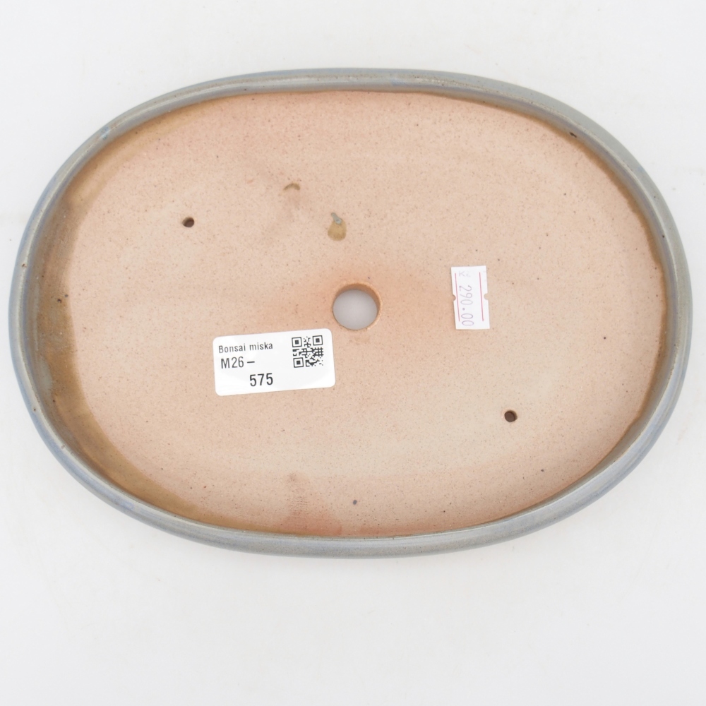 Ceramiczna miska do bonsai 22 x 17 x 3 cm, kolor niebieski