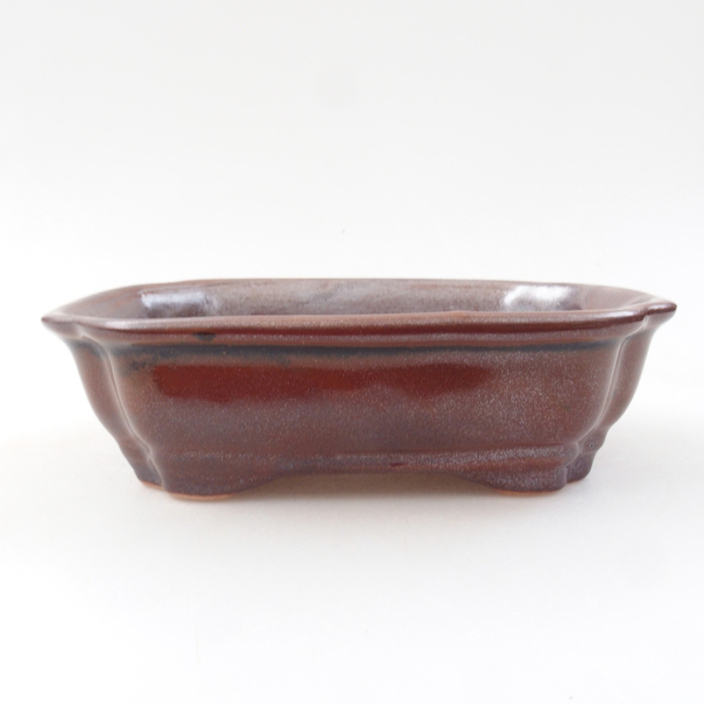 Ceramiczna miska bonsai 16 x 12 x 5 cm, kolor brązowy