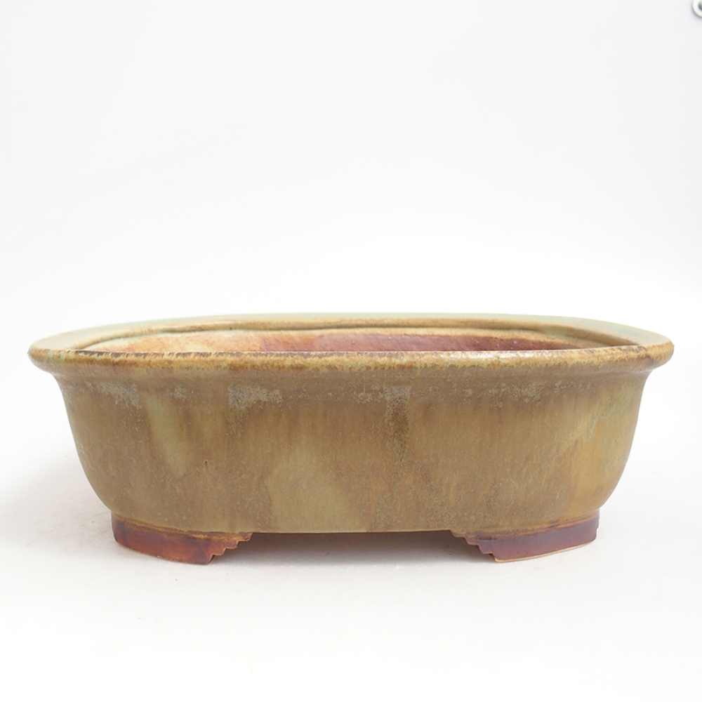 Ceramiczna miska do bonsai  25 x 21 x 7,5  cm, kolor niebieski
