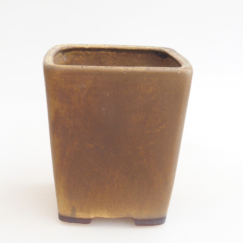 Ceramiczna miska do bonsai 10 x 10 x 12 cm, brązowa