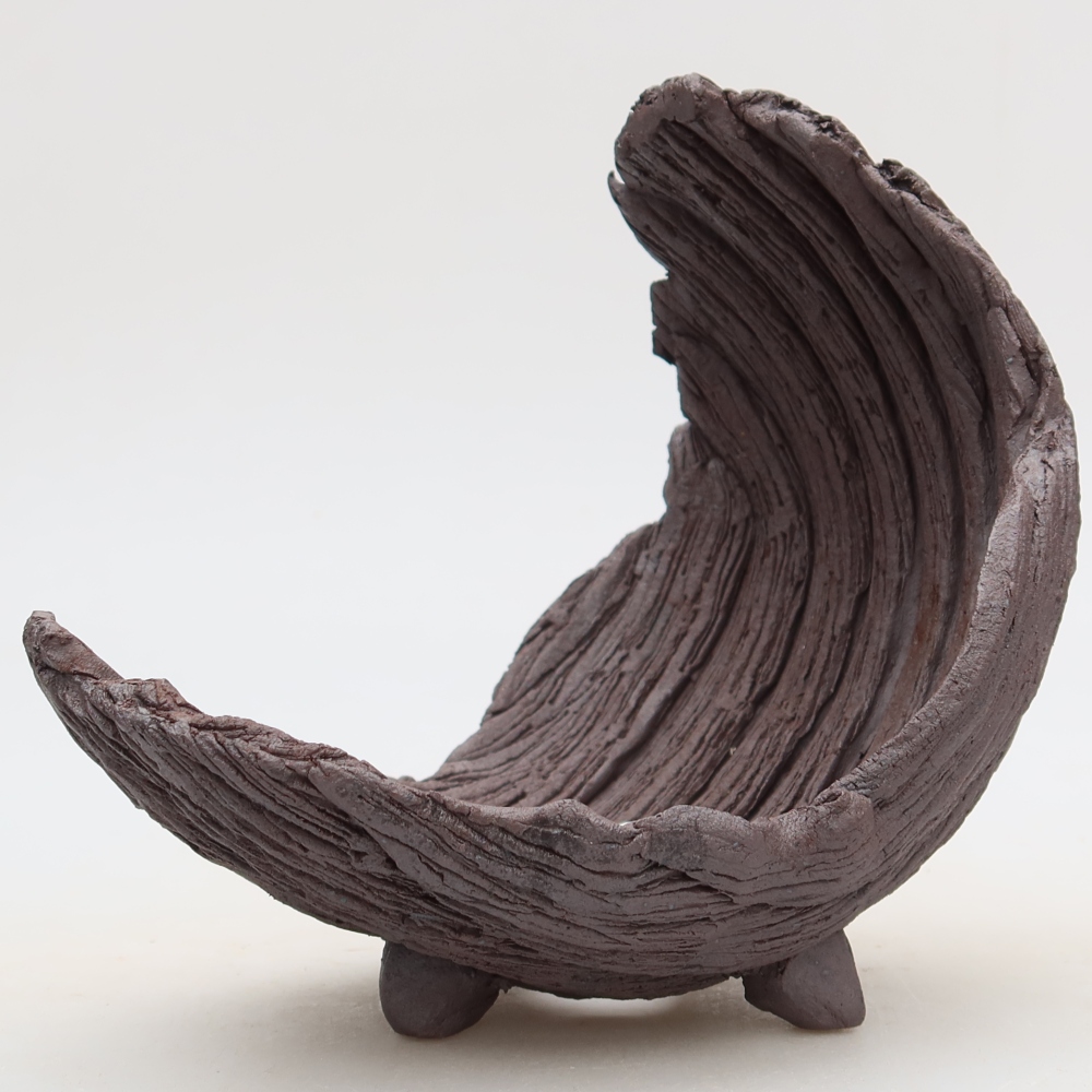Ceramiczna skorupa  14,5 x 11 x 15,5 cm, kolor brązowy