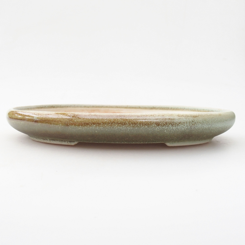 Ceramiczna miska bonsai 22,5 x 17 x 3 cm, kolor zielony