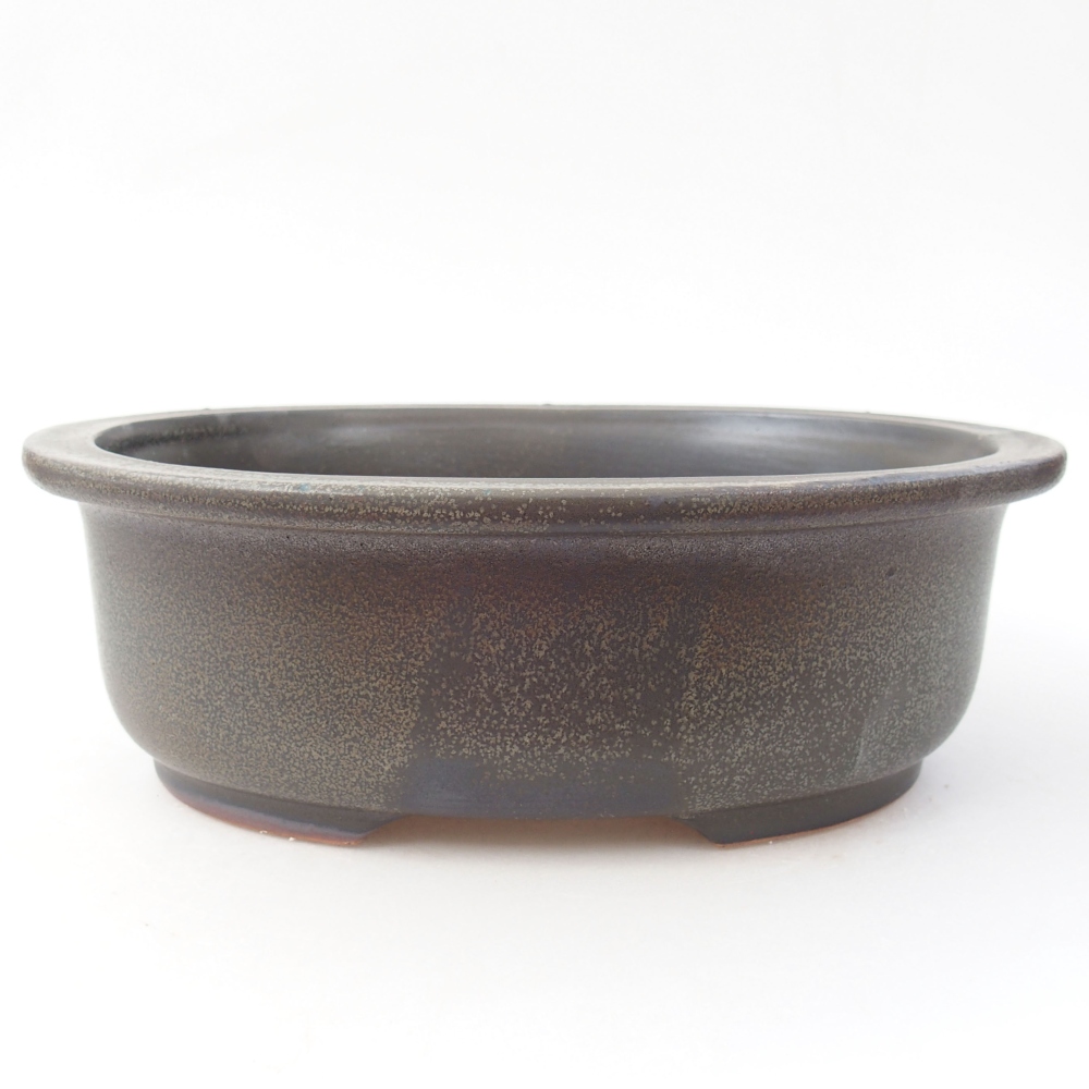 Ceramiczna miska bonsai 23 x 19 x 8 cm, kolor szary