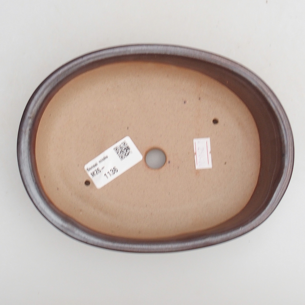 Ceramiczna miska na bonsai 19 x 14 x 4,5 cm, brązowa