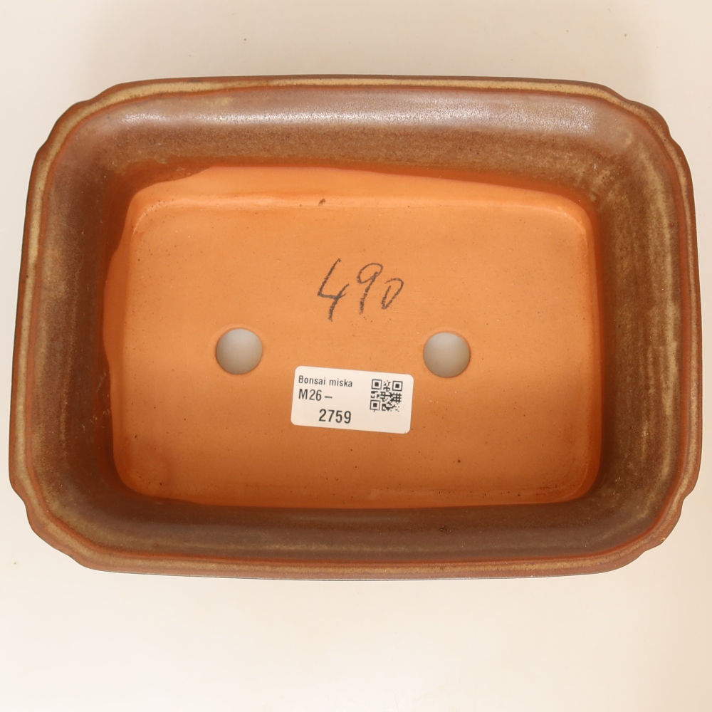 Miska ceramiczna  20 x 15,5 x 5,5 cm, kolor brązowy