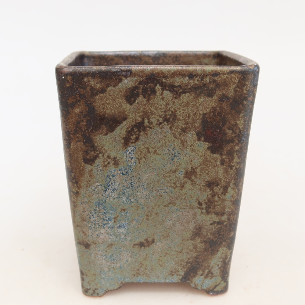 Ceramiczna miska do bonsai 9 x 9 x 11,5 cm, kolor brązowy