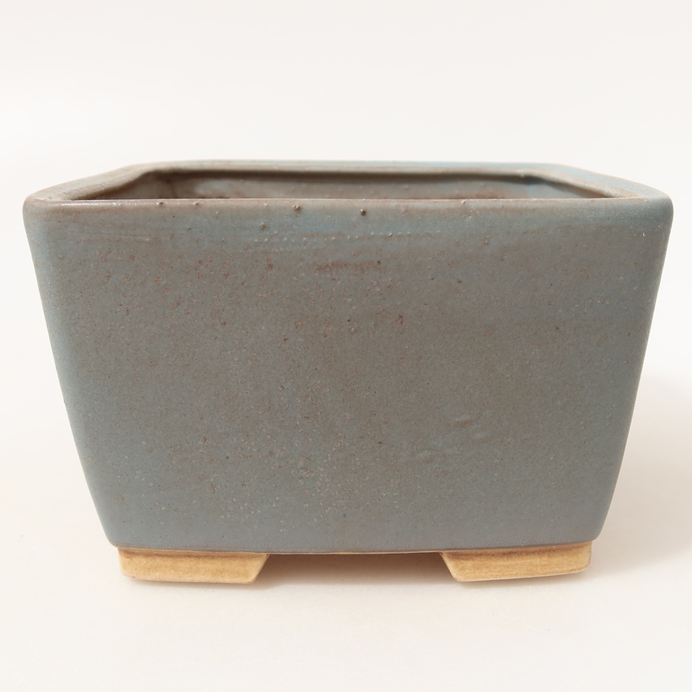 Ceramiczna miska do bonsai 13 x 13 x 8 cm, kolor niebieski