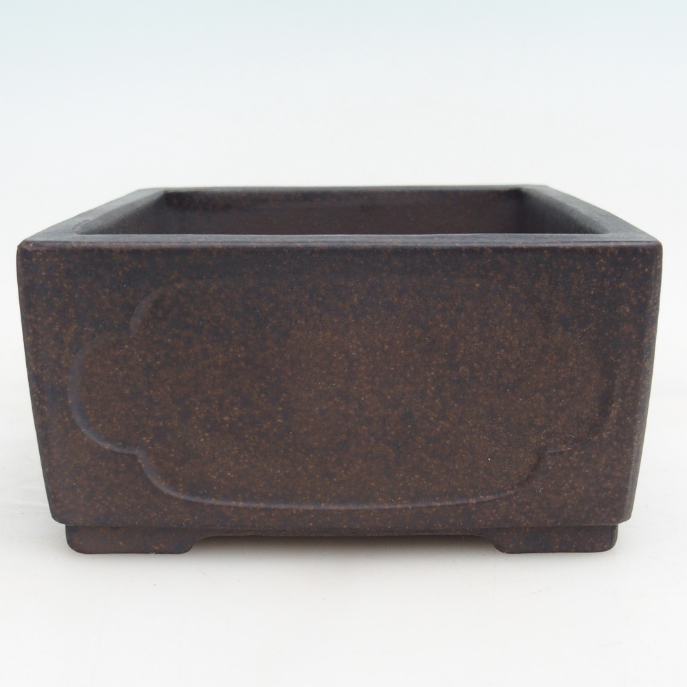 Ceramiczna miska do bonsai 12,5 x 12,5 x 6,5 cm, kolor brązowo-ochrowy