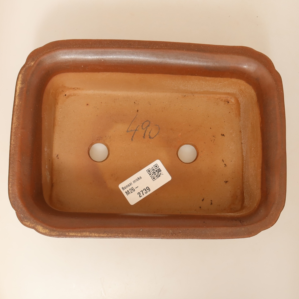 Miska ceramiczna  20 x 15,5 x 5,5 cm, kolor brązowy