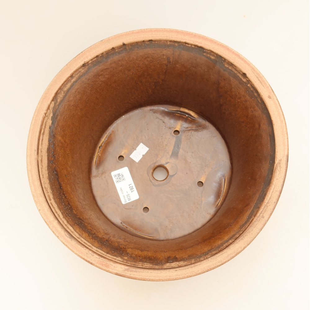 Ceramiczna miska do bonsai 24,5 x 24,5 x 11 cm, kolor różowy