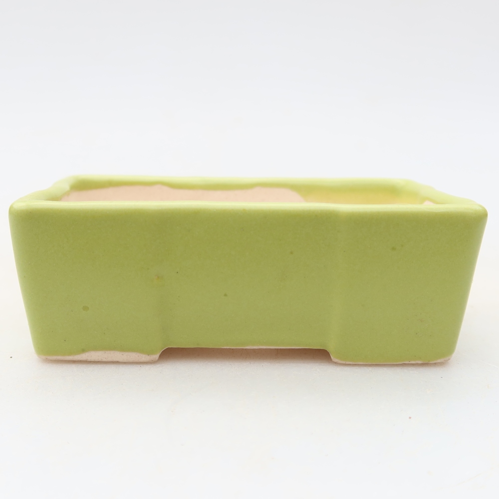 Ceramiczna miseczka do bonsai 7,5 x 4 x 2,5 cm, kolor zielony