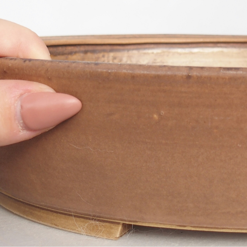 Ceramiczna miska na bonsai 31,5 x 27,5 x 6,5 cm, różowa