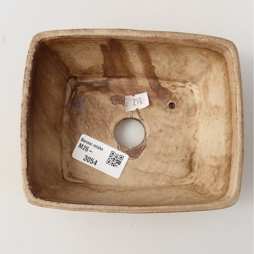 Ceramiczna miseczka do bonsai 15 x 12,5 x 5,5 cm, kolor różowy