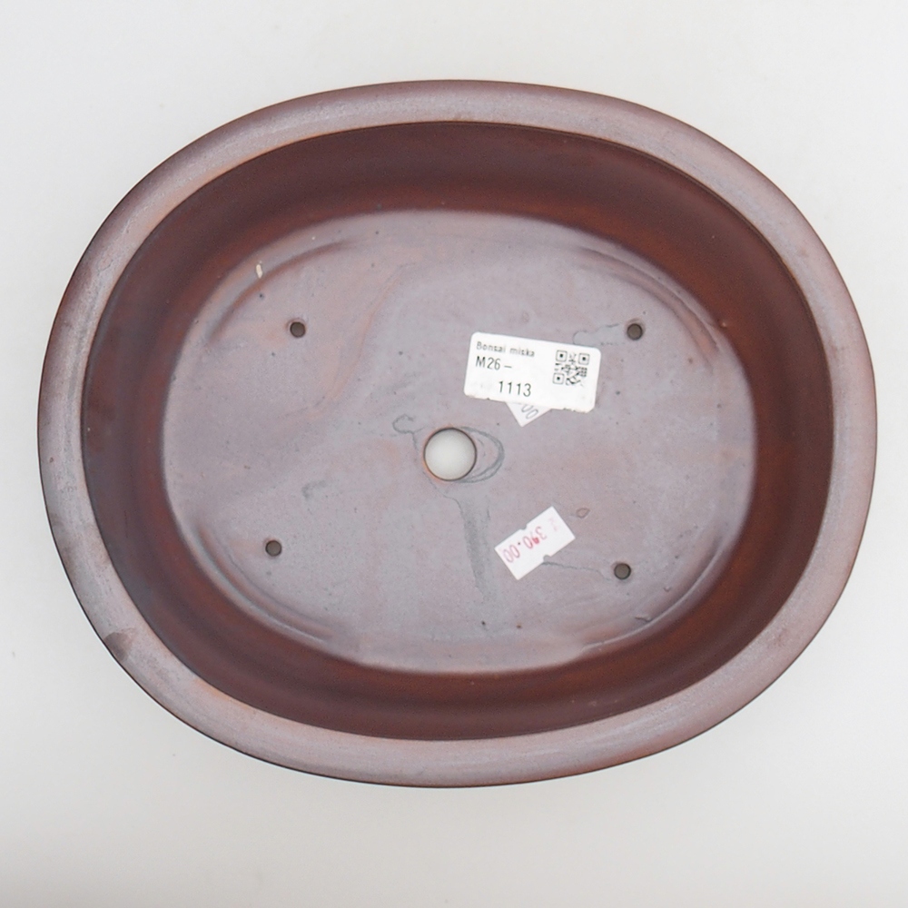 Ceramiczna miska na bonsai 23 x 19 x 7 cm, kolor metaliczny