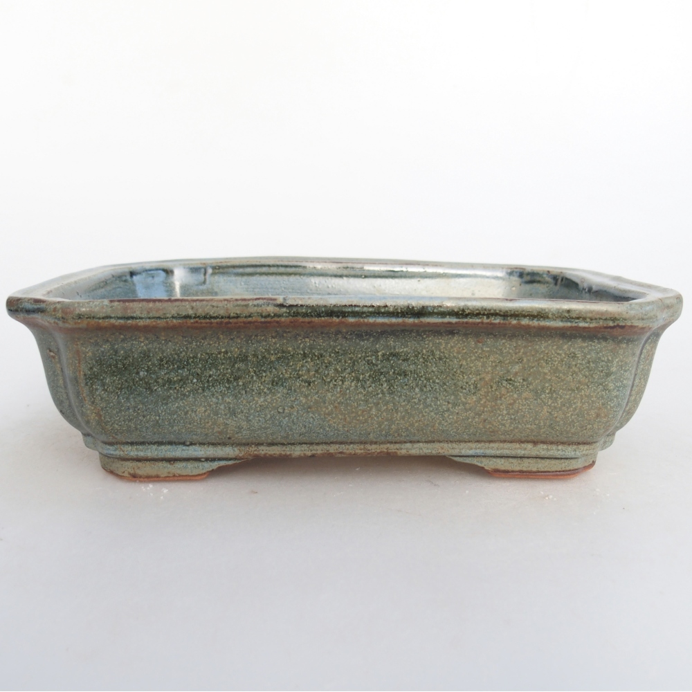 Ceramiczna miska do bonsai 18 x 13,5 x 5 cm, szara