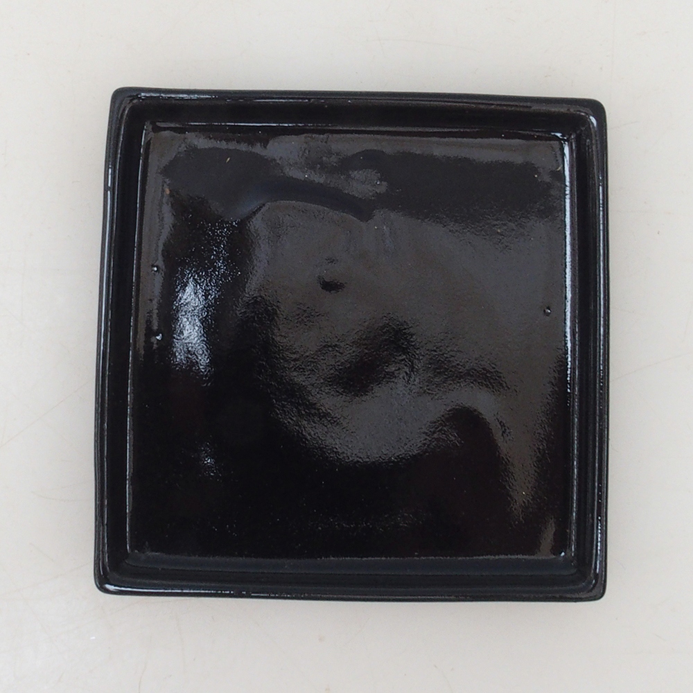 Bonsai bowl square M - 10 x 10 x 1,5 cm - czarny