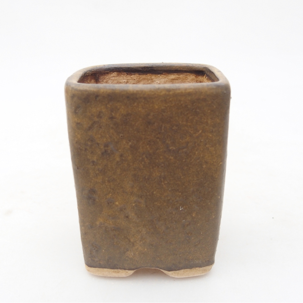 Ceramiczna miska do bonsai 5 x 5 x 6,5 cm, brązowa