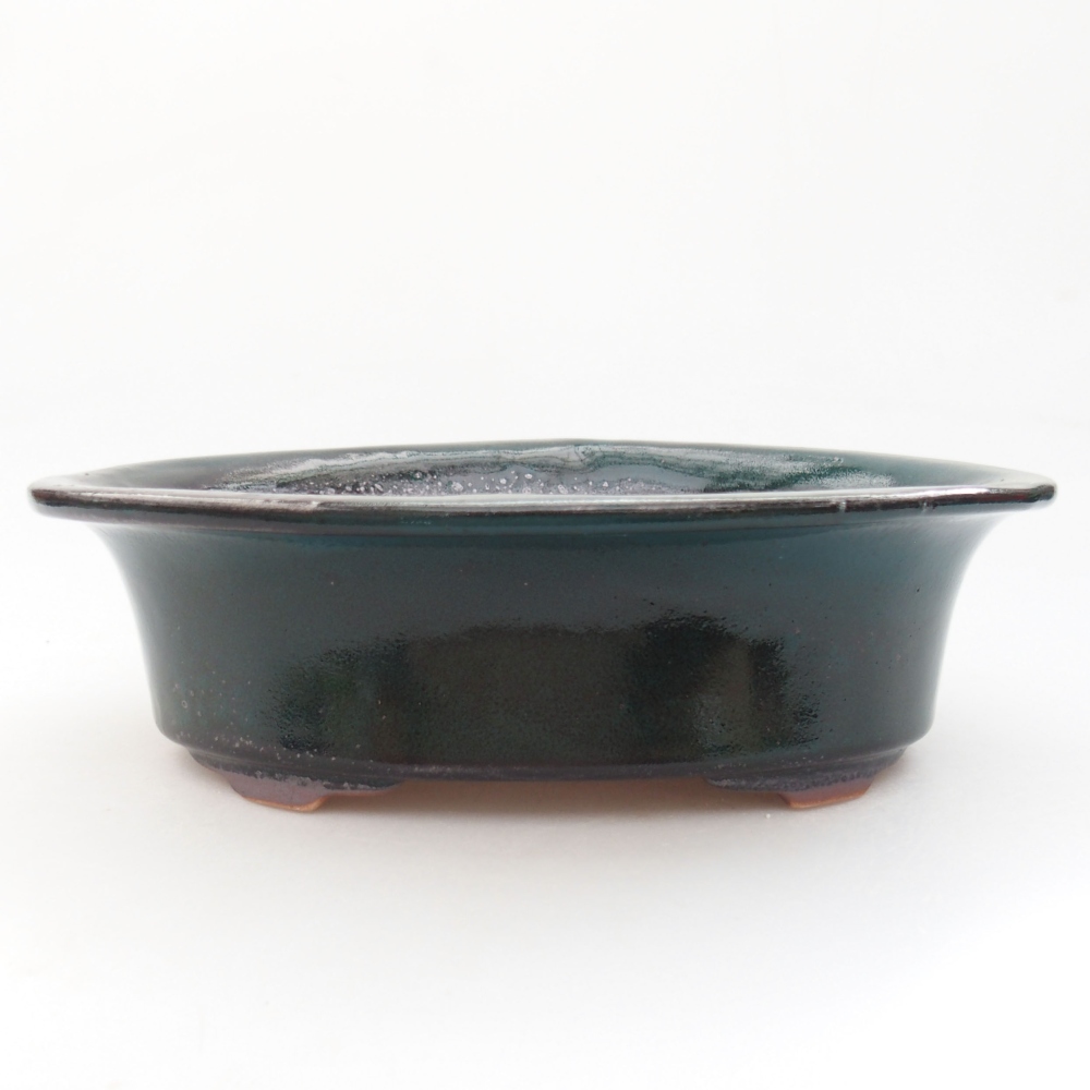 Ceramiczna miska bonsai 23 x 18 x 6,5 cm, kolor zielony