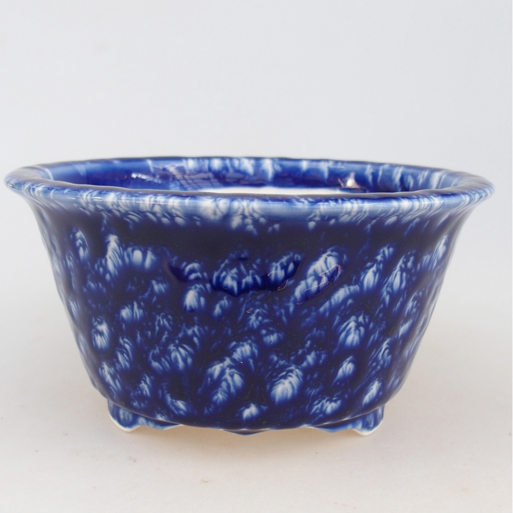 Ceramiczna miska do bonsai 16 x 16 x 8,5 cm, kolor niebieski