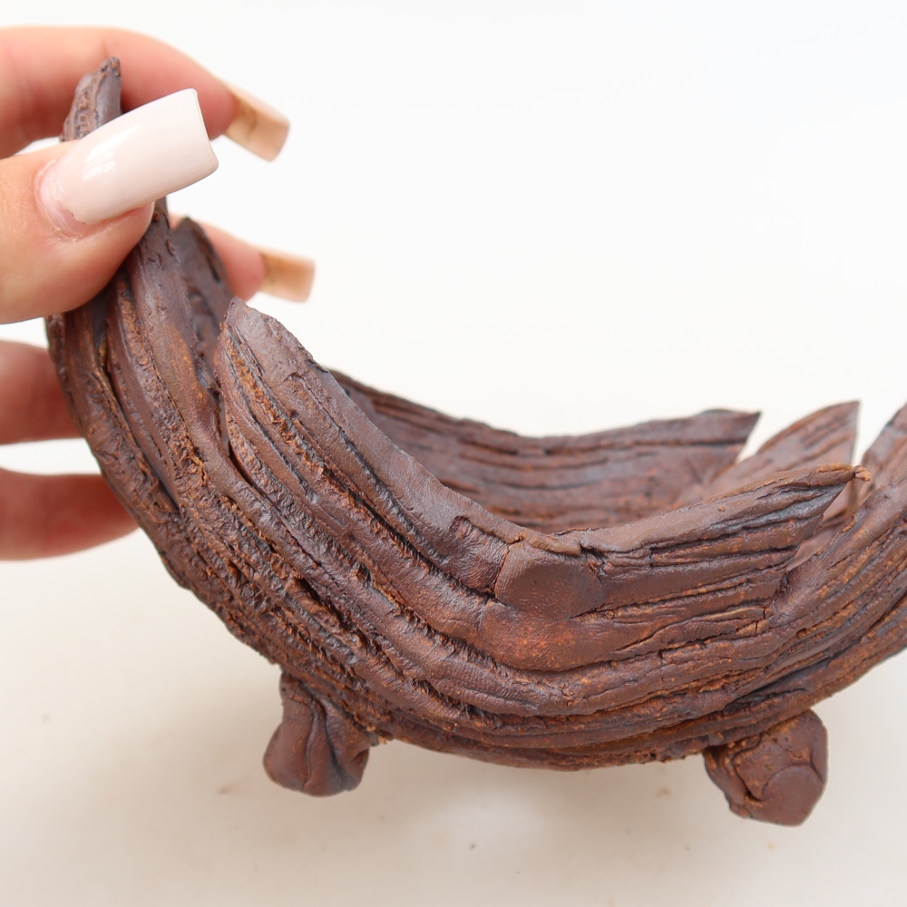 Ceramiczna skorupa  15,5 x 10,5 x 10,5 cm, kolor brązowy