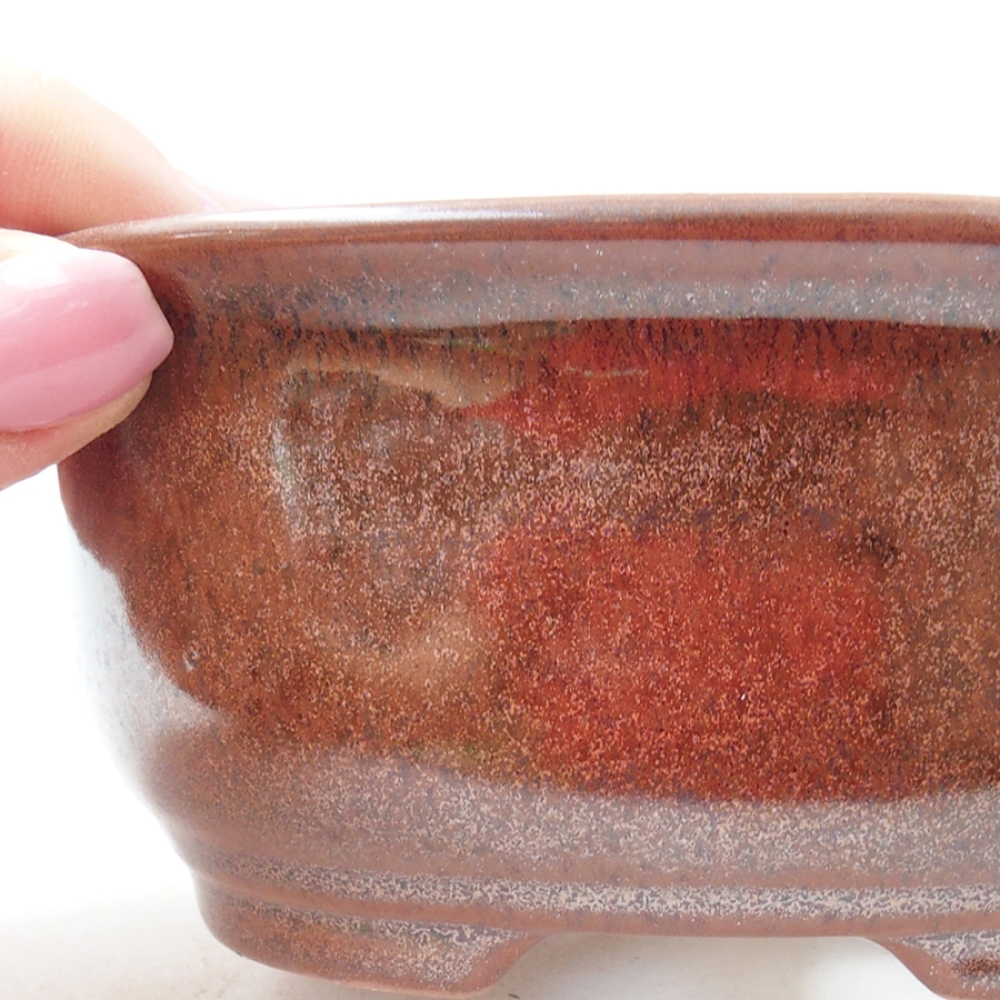Ceramiczna miska bonsai 12 x 10 x 5,5 cm, kolor brązowy