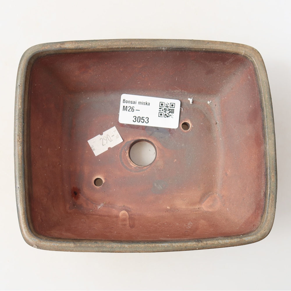 Ceramiczna miska do bonsai 15 x 12,5 x 5,5 cm, kolor brązowy