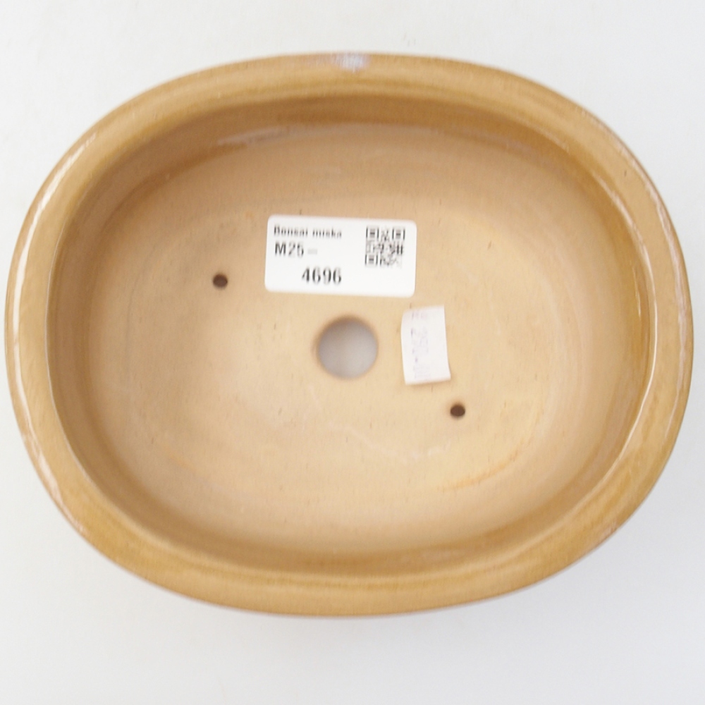 Ceramiczna miska bonsai 15,5 x 12 x 5,5 cm, kolor beżowy