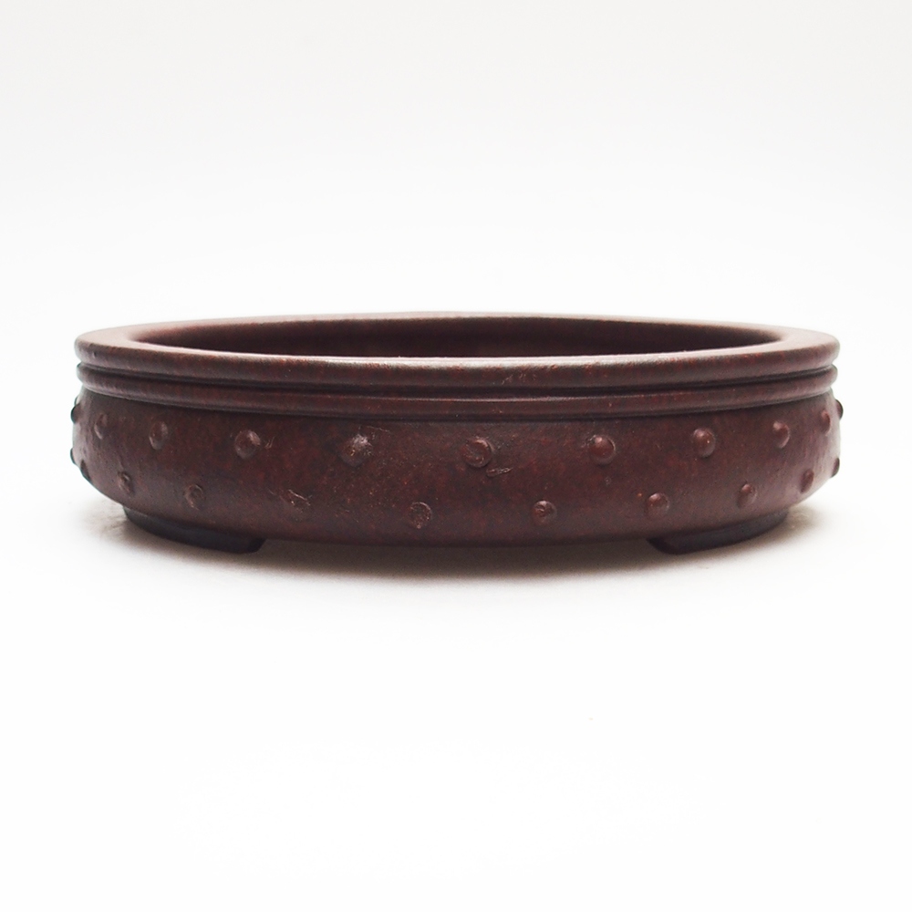 Miska 18 x 18 x 4 cm brązowo-czerwona