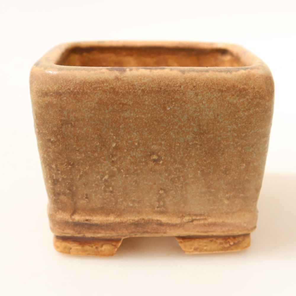 Ceramiczna miska do bonsai 6 x 6 x 4,5 cm, zielona