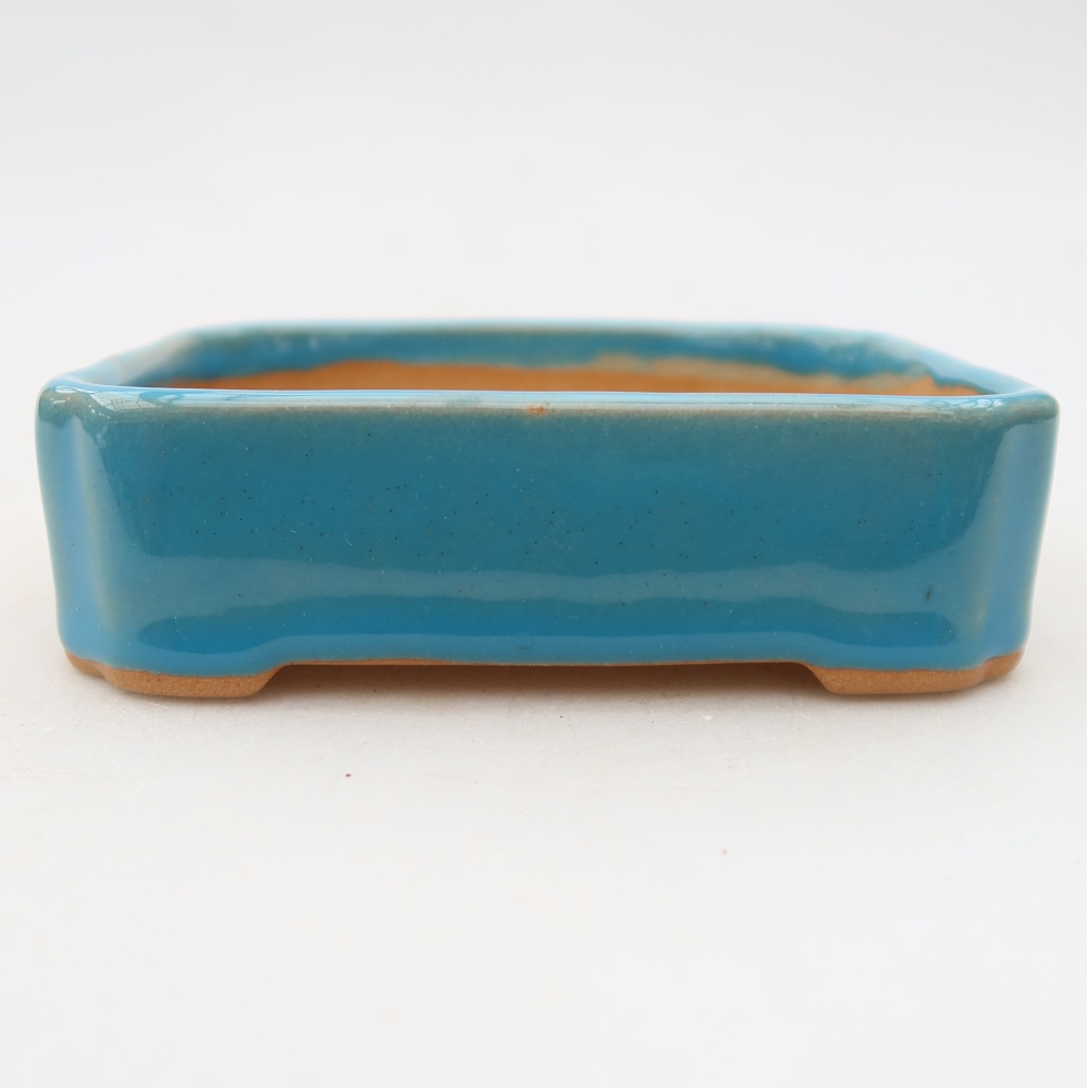 Ceramiczna miseczka do bonsai 10,5 x 9 x 3 cm, kolor niebieski