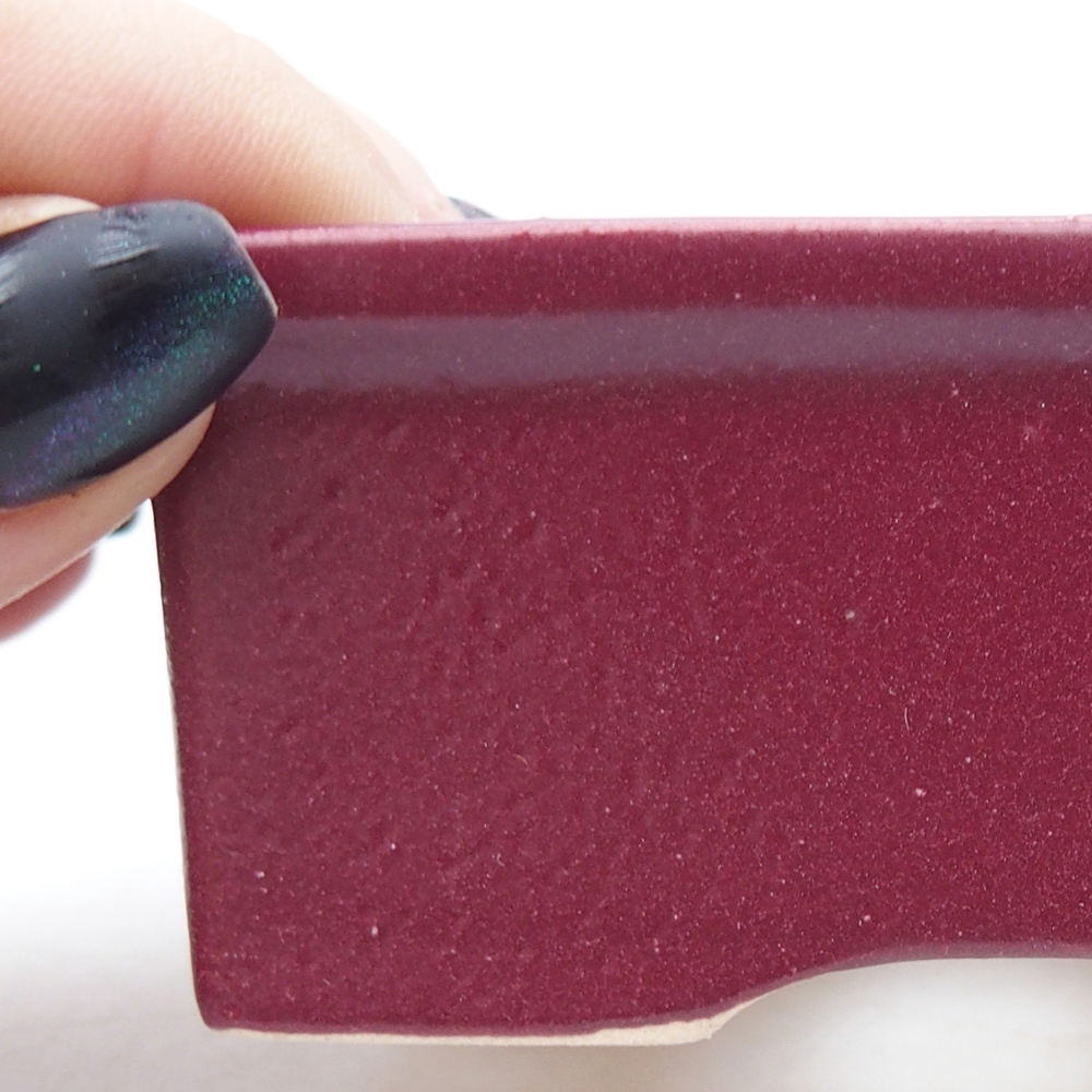 Mini miska do bonsai 9 x 7 x 4 cm, bordowa