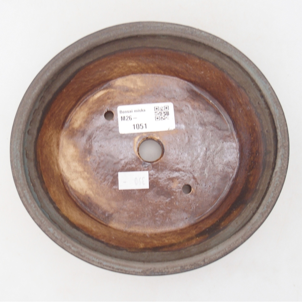 Ceramiczna miska na bonsai 17,5 x 16 x 5 cm, kolor niebieski