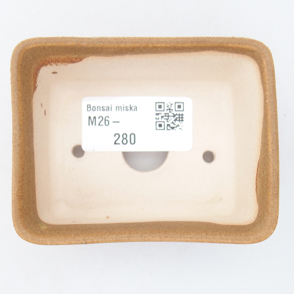 Mini miska do bonsai 8 x 6,5 x 3,5 cm, brązowa
