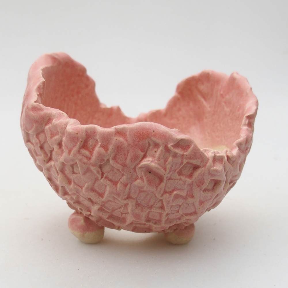 Ceramiczna muszla 8,5 x 8 x 7,5 cm, kolor różowy